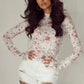 Floral Aura Mesh Blouse