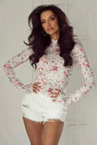 Floral Aura Mesh Blouse