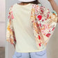 Floral Fusion Beige Blouse