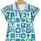 Floral Fusion Flutter Blouse