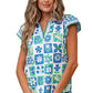 Floral Fusion Flutter Blouse