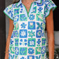 Floral Fusion Flutter Blouse