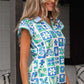 Floral Fusion Flutter Blouse
