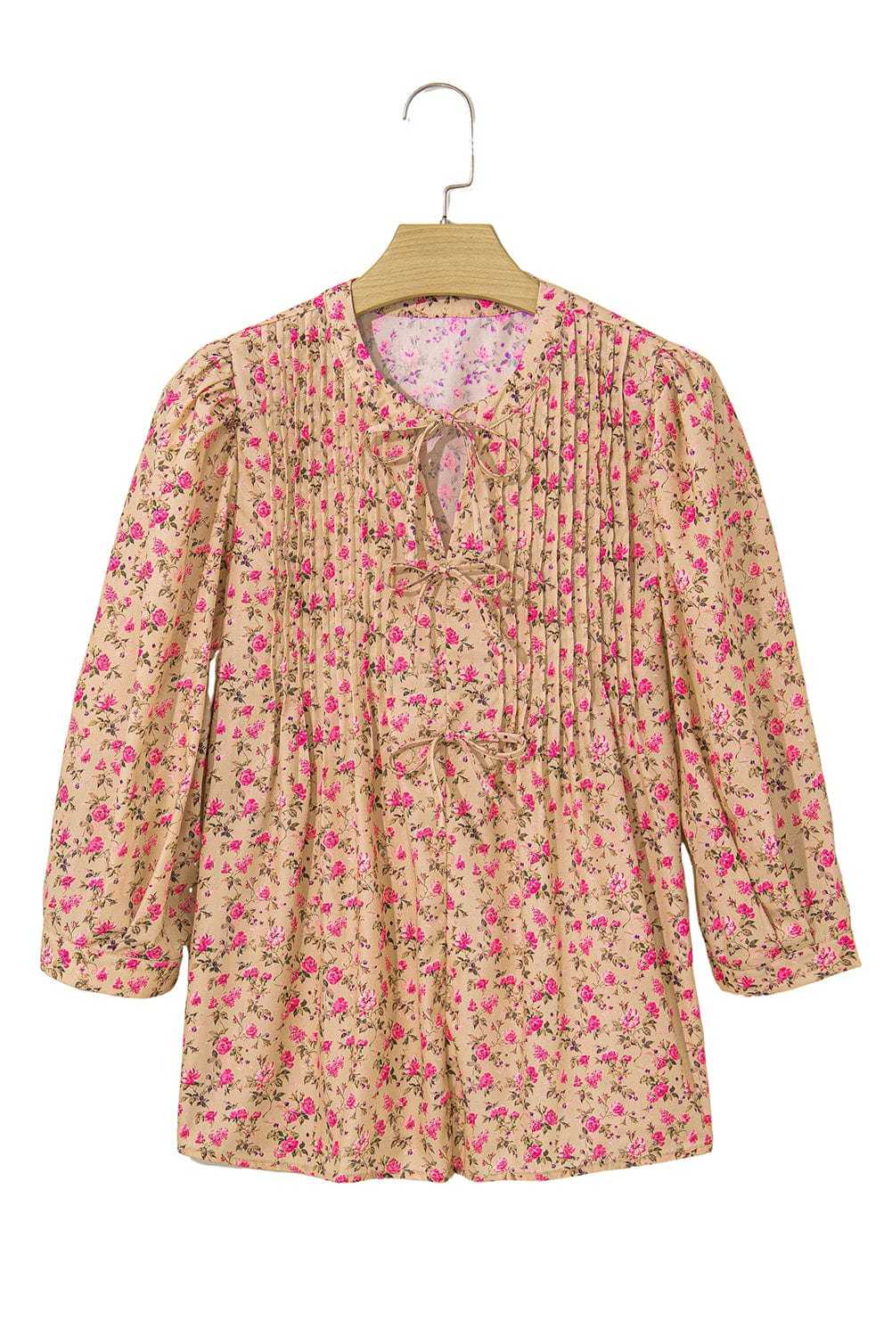 Floral Half Sleeve Blouse Top – Women’s Boho Casual Printed Blouse