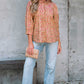 Floral Half Sleeve Blouse Top – Women’s Boho Casual Printed Blouse
