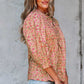 Floral Half Sleeve Blouse Top – Women’s Boho Casual Printed Blouse