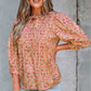 Floral Half Sleeve Blouse Top – Women’s Boho Casual Printed Blouse