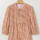 Floral Half Sleeve Blouse Top – Women’s Boho Casual Printed Blouse