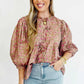 Floral Half Sleeve Blouse Top – Women’s Boho Casual Printed Blouse