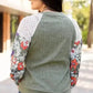 Floral Mosaic Ribbed Blouse