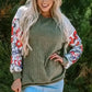 Floral Mosaic Ribbed Blouse