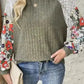 Floral Mosaic Ribbed Blouse