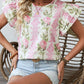 Floral Ruffled Sleeve Summer Top