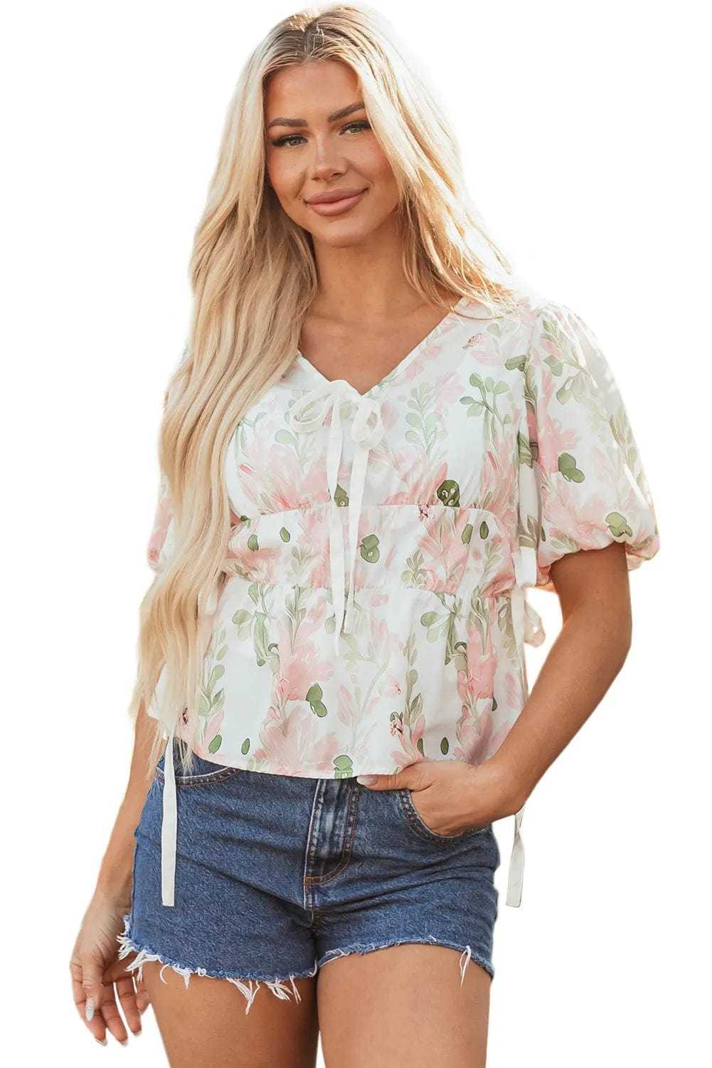 FloraVogue Peplum Blouse