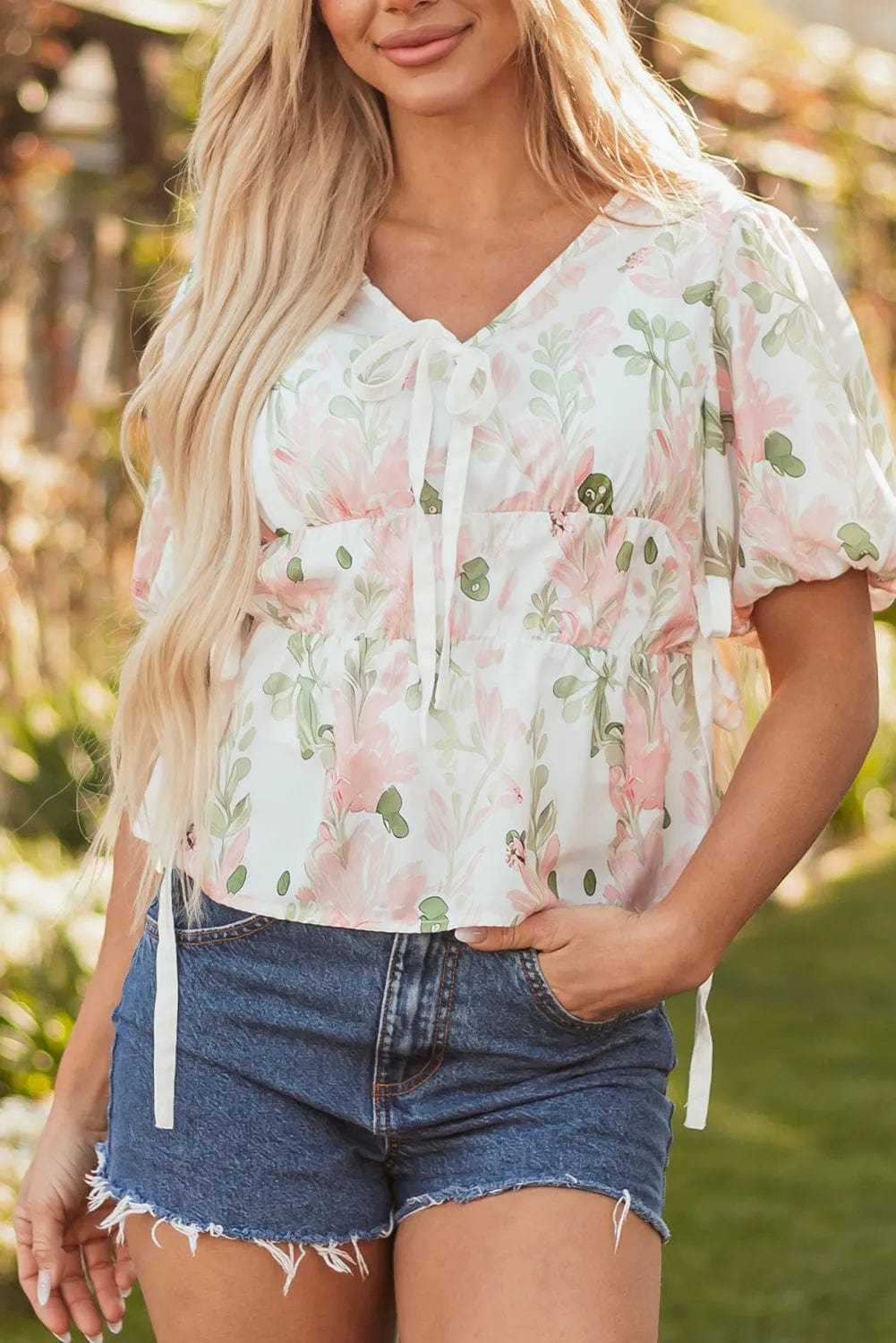 FloraVogue Peplum Blouse
