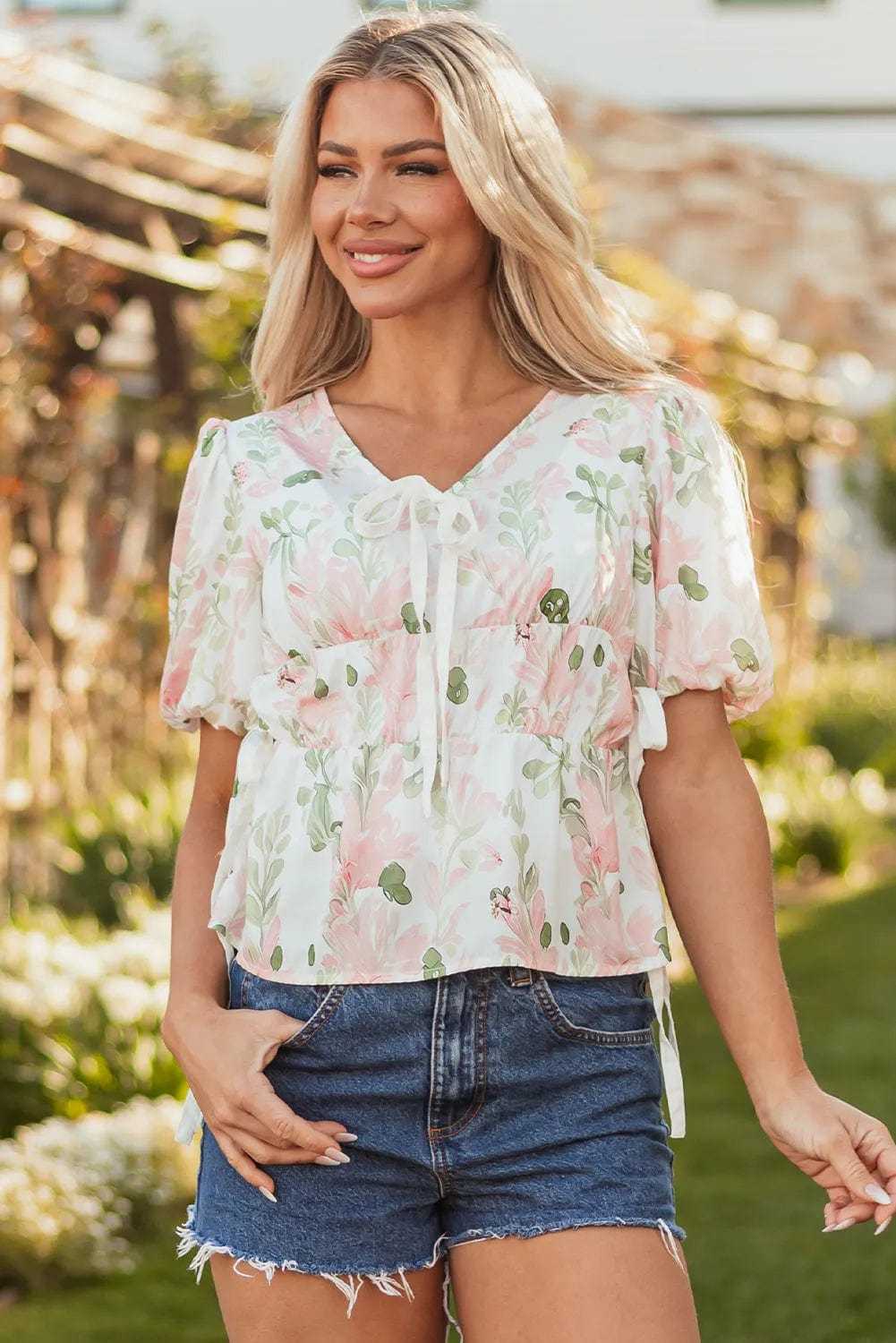FloraVogue Peplum Blouse