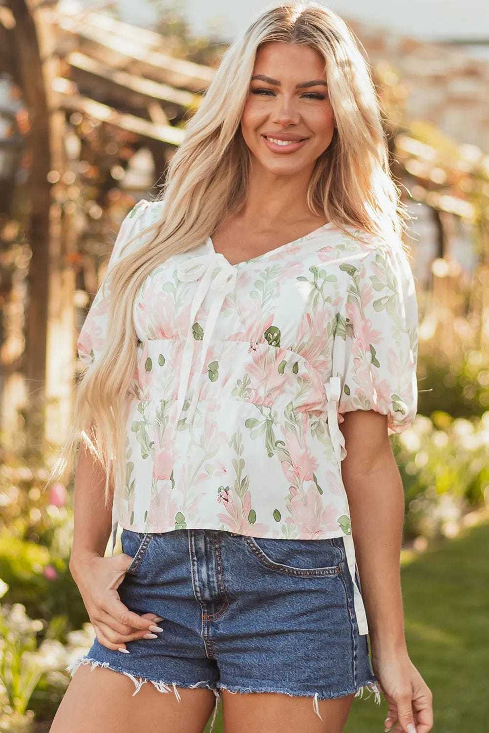 FloraVogue Peplum Blouse