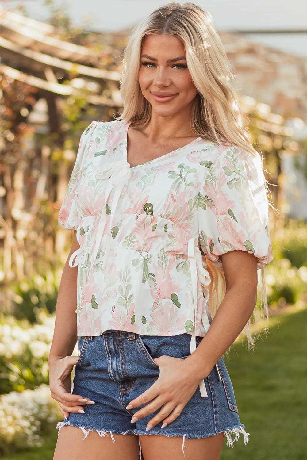 FloraVogue Peplum Blouse