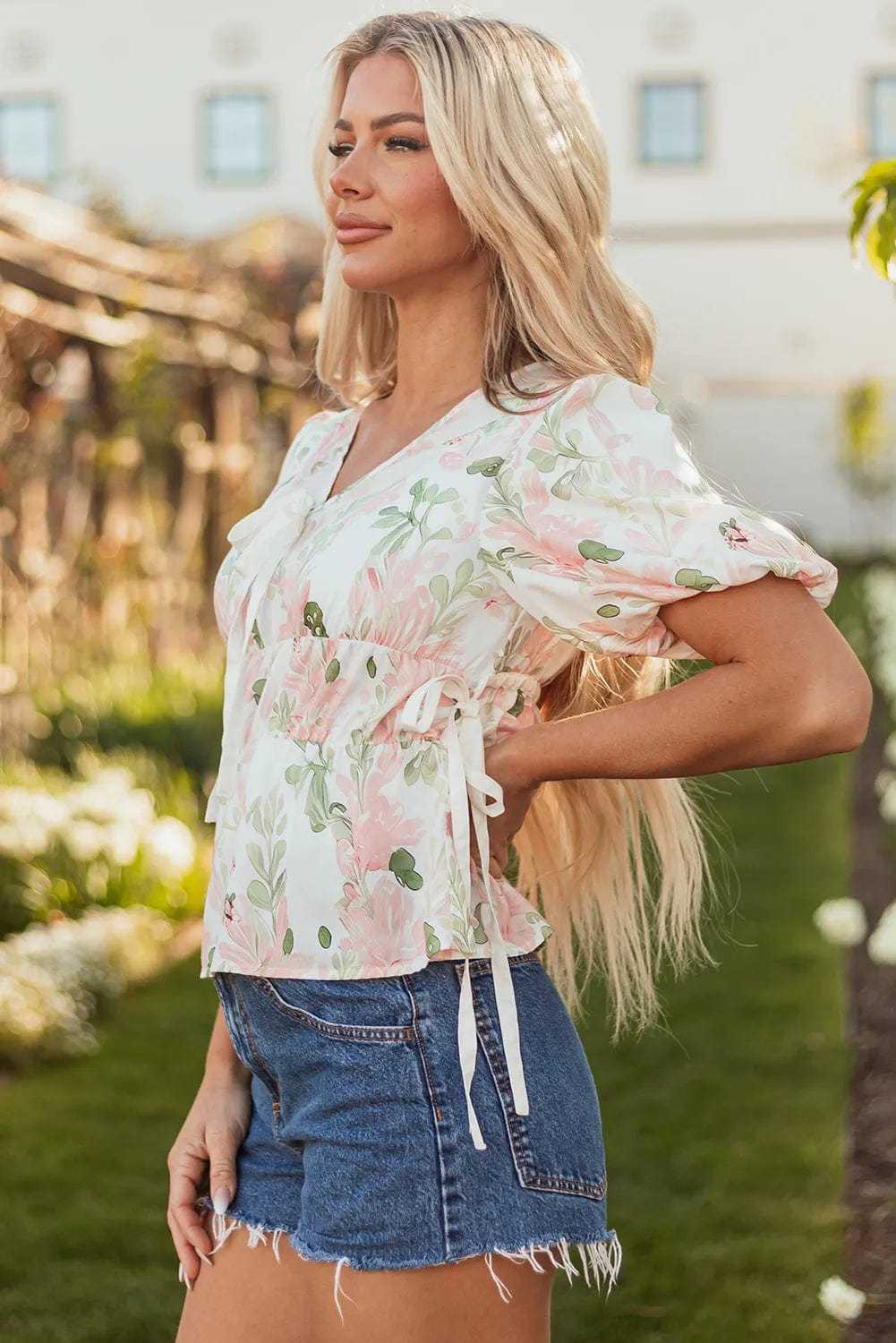 FloraVogue Peplum Blouse