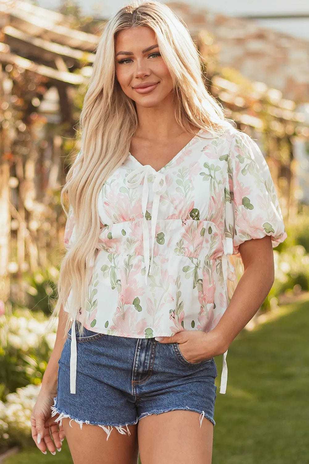 FloraVogue Peplum Blouse