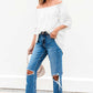 Frosted Lace Off-Shoulder Top - Feminine Elegance