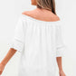 Frosted Lace Off-Shoulder Top - Feminine Elegance