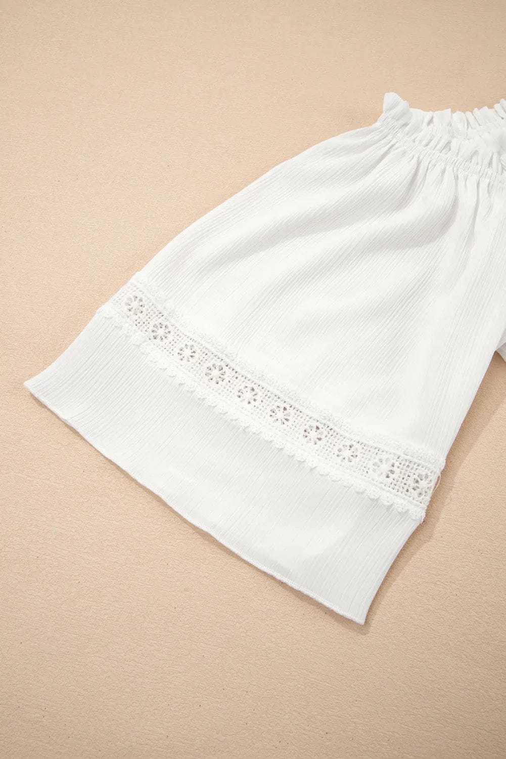 Frosted Lace Off-Shoulder Top - Feminine Elegance