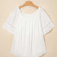 Frosted Lace Off-Shoulder Top - Feminine Elegance