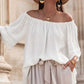 Frosted Lace Off-Shoulder Top - Feminine Elegance