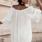 Frosted Lace Off-Shoulder Top - Feminine Elegance