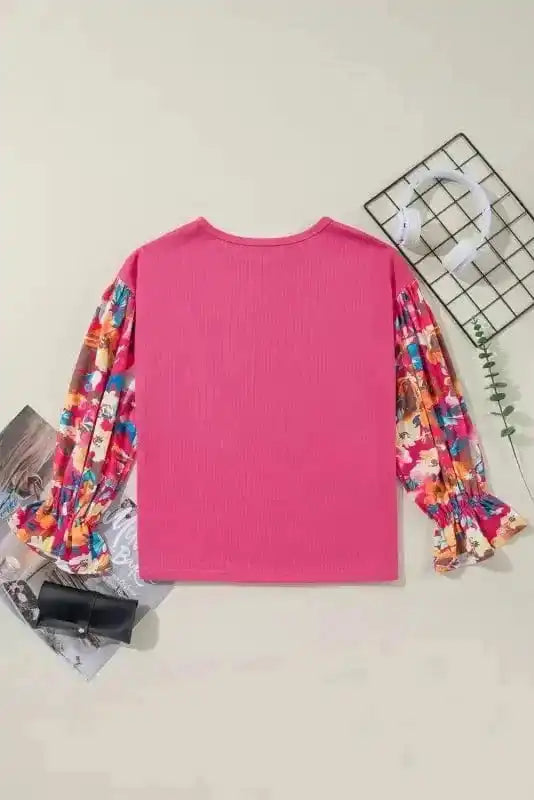 Garden Glam Ribbed Top