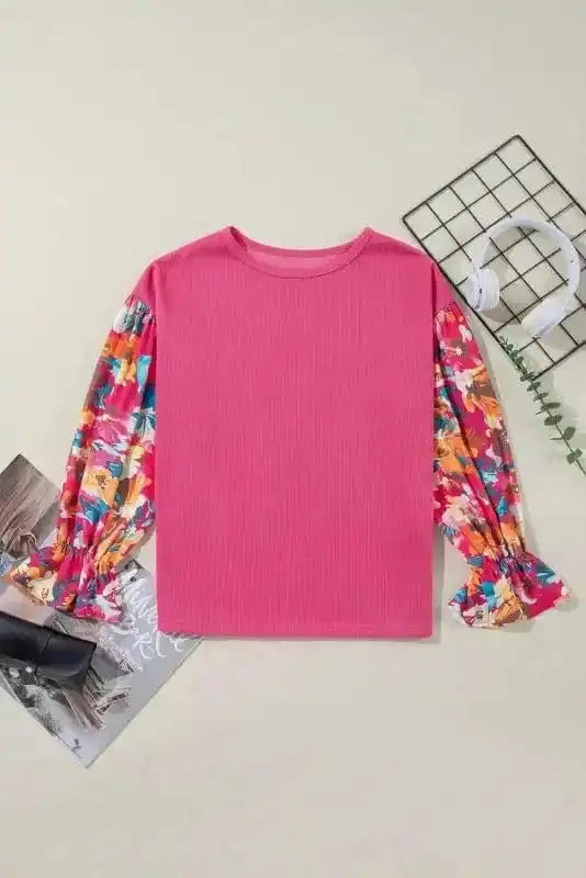 Garden Glam Ribbed Top