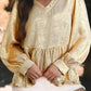 Metallic Velvet Babydoll Blouse