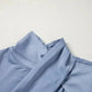 Ivy Asymmetric Blouse - Pleated Turtleneck Bell Sleeve
