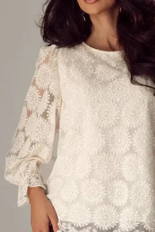 Jacquard Bloom Blouse
