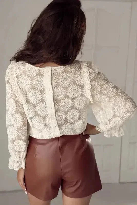 Jacquard Bloom Blouse