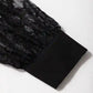 Lace Sleeves Blouse - Black