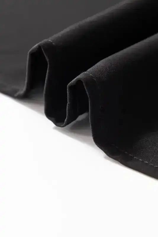 Lace Sleeves Blouse - Black