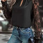 Lace Sleeves Blouse - Black