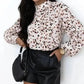 Leopard Luxe Pleated Blouse