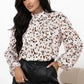 Leopard Luxe Pleated Blouse