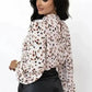 Leopard Luxe Pleated Blouse
