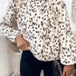 Leopard Luxe Pleated Blouse