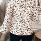 Leopard Luxe Pleated Blouse