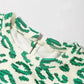 Leopard Print Mock Neck Puff Sleeve Top