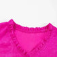 Metallic Frilled Babydoll Blouse
