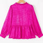 Metallic Frilled Babydoll Blouse