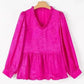Metallic Frilled Babydoll Blouse