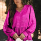 Metallic Frilled Babydoll Blouse