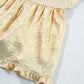 Metallic Velvet Babydoll Blouse